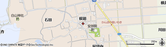 福島県いわき市平下大越（根廻）周辺の地図