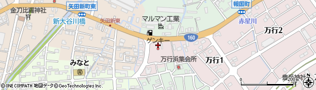 ゲンキー株式会社　万行町店周辺の地図