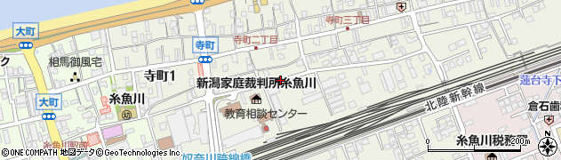糸魚川バスターミナル周辺の地図