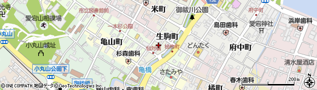 石川県七尾市生駒町周辺の地図