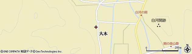 福島県白河市旗宿（大木）周辺の地図