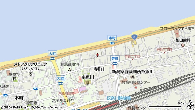 〒941-0058 新潟県糸魚川市寺町の地図