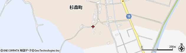 石川県七尾市杉森町タ周辺の地図