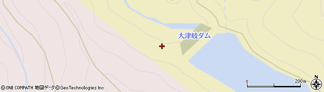 大津岐ダム周辺の地図