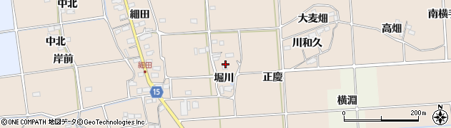 福島県いわき市平下大越堀川周辺の地図