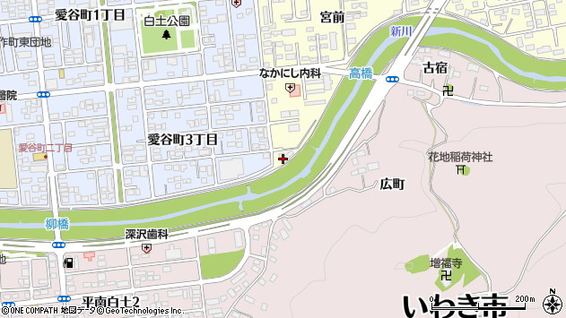 〒970-8024 福島県いわき市平北白土の地図