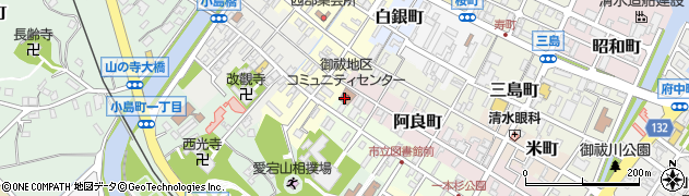 七尾市役所コミュニティセンター公民館　御祓児童館周辺の地図