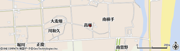 福島県いわき市平下大越（高畑）周辺の地図