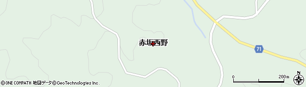 福島県鮫川村（東白川郡）赤坂西野周辺の地図
