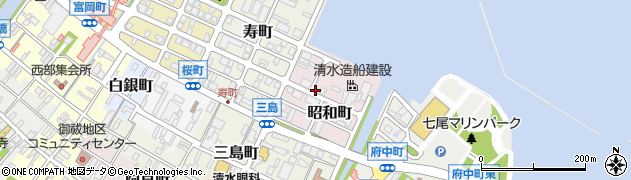 石川県七尾市昭和町周辺の地図