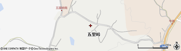 石川県志賀町（羽咋郡）五里峠周辺の地図