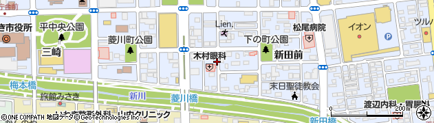 福島県いわき市平（下の町）周辺の地図