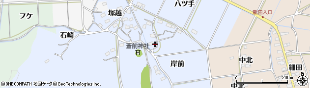 福島県いわき市平上大越（岸前）周辺の地図