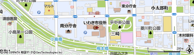 福島県いわき市周辺の地図