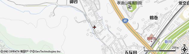 福島県いわき市内郷御台境町御台周辺の地図