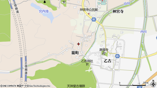 〒944-0081 新潟県妙高市籠町の地図