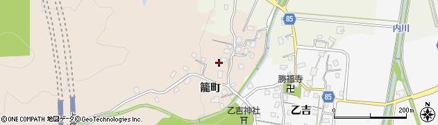 新潟県妙高市籠町周辺の地図