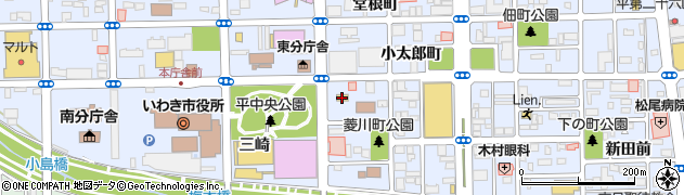 ファミリーマートいわき平菱川町店周辺の地図
