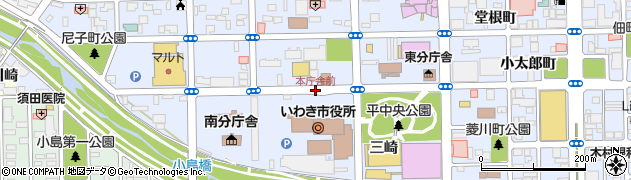 本庁舎前周辺の地図
