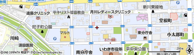 福島県いわき市平（童子町）周辺の地図