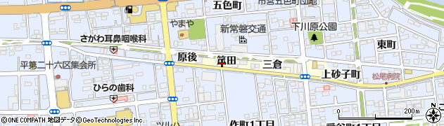 福島県いわき市平北白土（笊田）周辺の地図