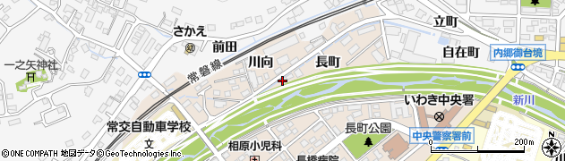 福島県いわき市内郷御厩町長町117周辺の地図