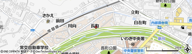 福島県いわき市内郷御厩町長町周辺の地図