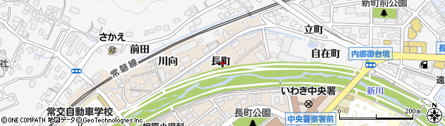 福島県いわき市内郷御厩町（長町）周辺の地図