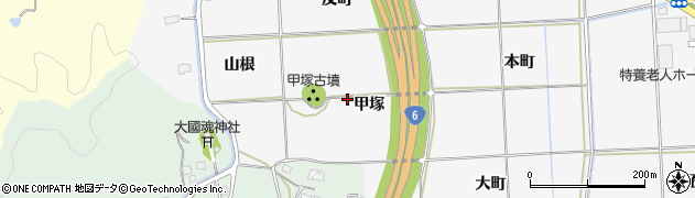 福島県いわき市平荒田目甲塚周辺の地図