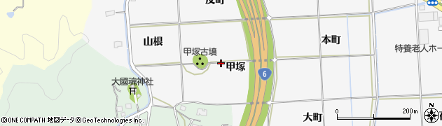福島県いわき市平荒田目（甲塚）周辺の地図