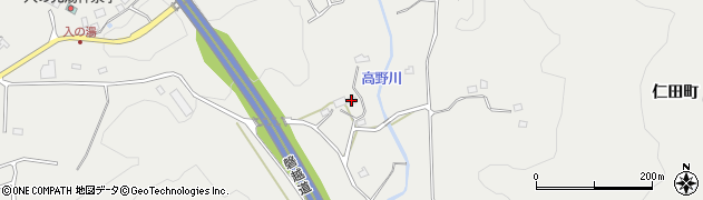 福島県いわき市内郷高野町（関場）周辺の地図