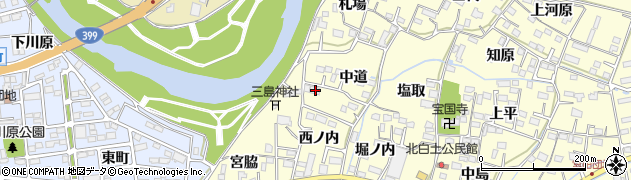 福島県いわき市平北白土中道12周辺の地図