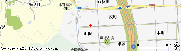 福島県いわき市平荒田目（山根）周辺の地図