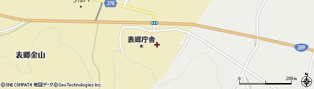 福島県白河市表郷金山長者久保周辺の地図