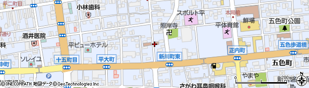 福島県いわき市平（新川町）周辺の地図