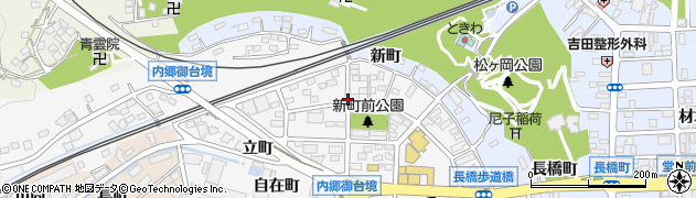 福島県いわき市内郷御台境町（新町前）周辺の地図