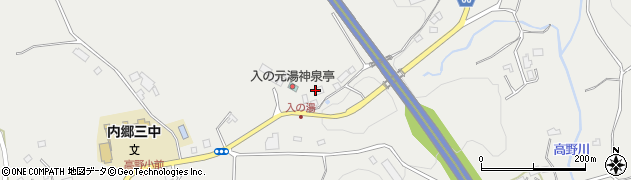 福島県いわき市内郷高野町（中倉）周辺の地図
