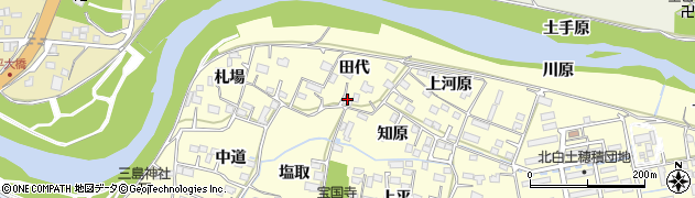 福島県いわき市平北白土（田代）周辺の地図