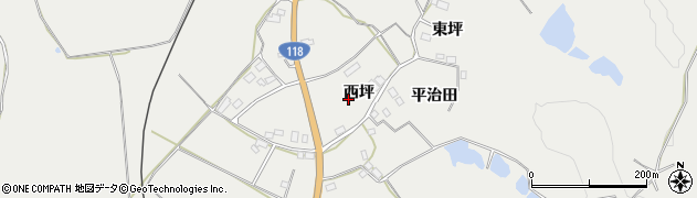 福島県棚倉町（東白川郡）板橋（西坪）周辺の地図