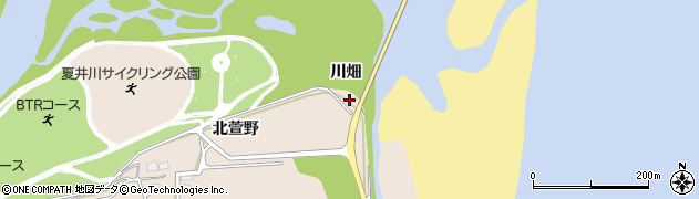 福島県いわき市平下大越川畑周辺の地図