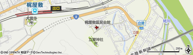 梶屋敷区民会館周辺の地図