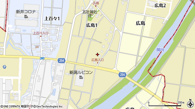 〒944-0002 新潟県妙高市広島の地図