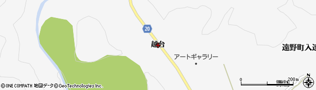 福島県いわき市遠野町入遠野（越台）周辺の地図