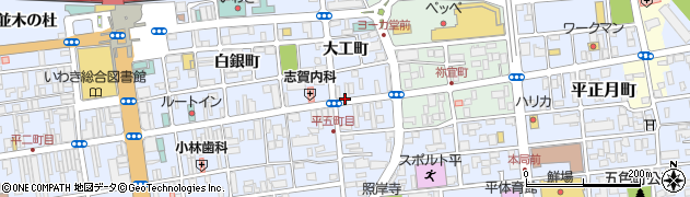 福島県いわき市平（五町目）周辺の地図