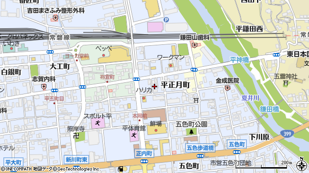 〒970-8053 福島県いわき市平正月町の地図