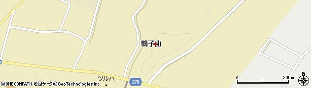 福島県白河市表郷金山（鶴子山）周辺の地図
