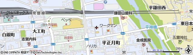 福島県いわき市平祢宜町周辺の地図