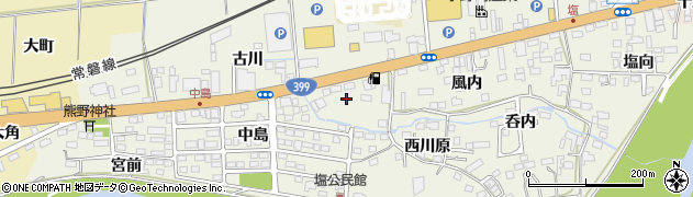 福島県いわき市平塩（風内）周辺の地図