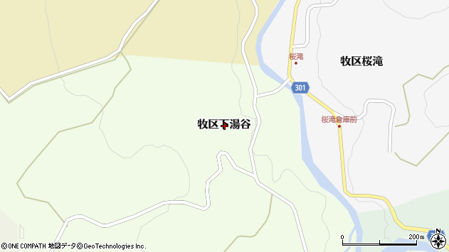 〒943-0631 新潟県上越市牧区下湯谷の地図