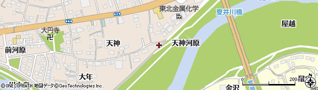 福島県いわき市平中神谷（天神河原）周辺の地図